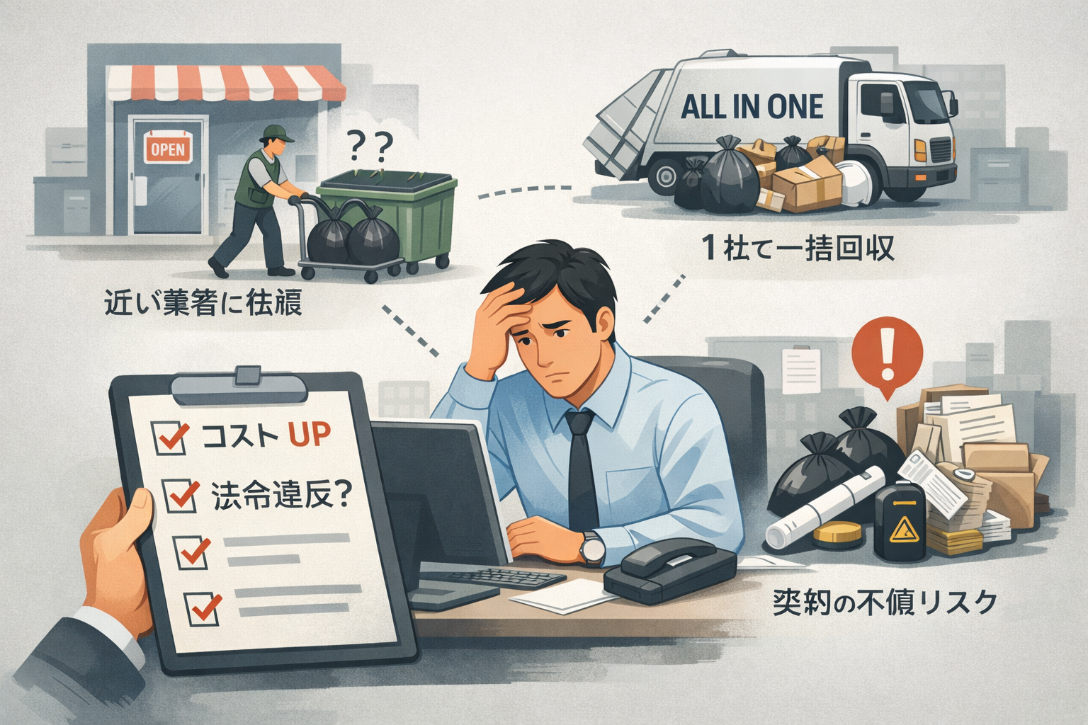 廃棄物管理を各拠点任せにすると、なぜ問題が起きやすいのかっていること